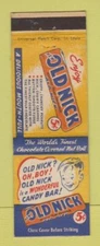 Matchbook Cover - Old Nick Candy Bar