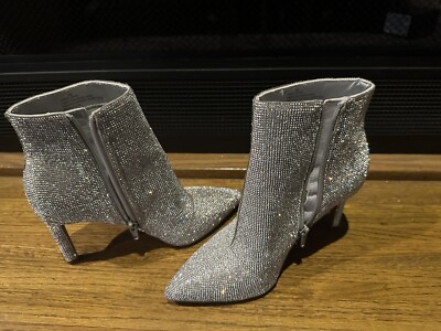 Gianni Bini Crystal Boots, Heel Ankle Boots, High Heel Ankle Booties M 