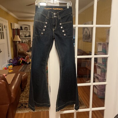 Cruel Jeans Womens Size 26/1 Dark Blue Flared SLim High Rise Hannah NWT
