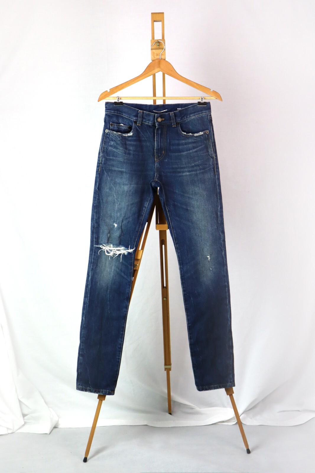 Saint Laurent Paris Blue Ripped Jeans Size Waist 28