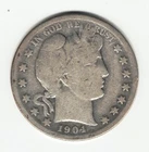 1904 Barber Half Dollar in Worn/Circulated Condition