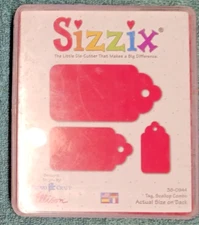 Sizzix Red Original Die Cuts 38-0944 Tags, Scallops Combo for Gifts or Prices