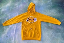 Vintage Adidas NBA Los Angeles Lakers Pull Over Hoodie Jacket Size Youth M