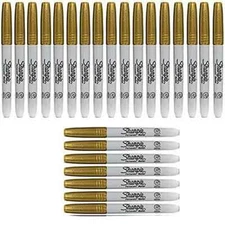 Sharpie Gold Metallic Fine Point Permanent Autograph Markers 24 Pack