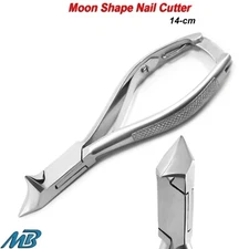 Manicure Clipper Moon Shape Locking Thick Nail Cutter Ingrown Pedicure Tools New