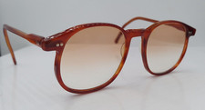 Vintage Hand Made Brown Oval Horn-Rimmed Sunglasses USA FRAMES ONLY
