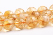 8-9MM Genuine Natural Yellow Citrine Beads Grade A Round Gemstone Loose Beads