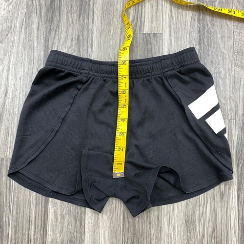 ADIDAS Stretch Waist Pull On Low Rise Black Activewear Shorts Girl's Size Small - Picture 7 of 7