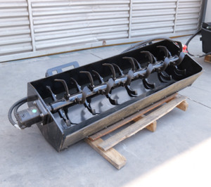 Auction Rotary Tiller Cultivator Soil Conditioner Hydraulic Bobcat Skid Steer
