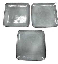 i6 - Project 62 Solene Gray Square Salad Plates Lot of 3
