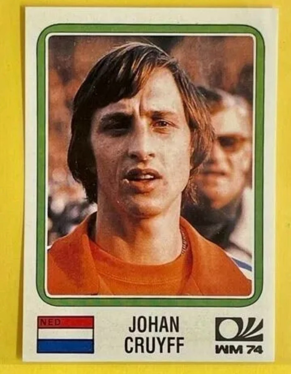 Panini FIFA 1974 GERMANY World Cup Story Sticker JOHAN CRUYFF 89
