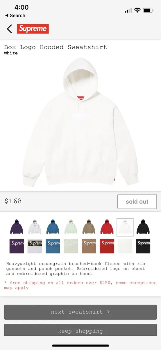 Supreme Box Logo Hoodie 2023 - FW23’ White Size Extra Large Order Confirmed