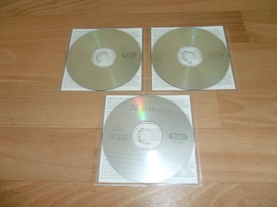 3 X VERBATIM ULTRA-SPEED CD-RW DISCS - NEW - Image 2 of 2