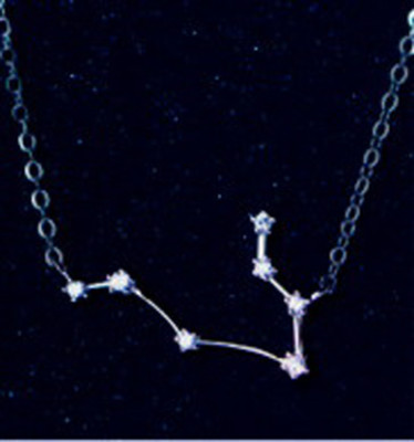 KX Collier Zwilling Sternenkonstellation Sternzeichen Halskette versilbert