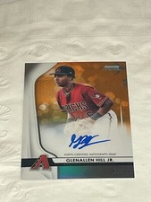 2020 Bowman Sterling Prospect Orange Refractor /75 Glenallen Hill Jr Auto