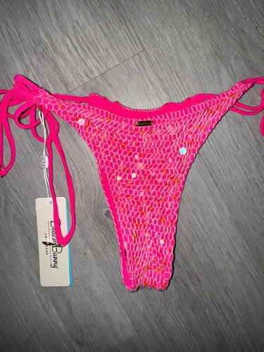 Beach Bunny Winslow Pink Tango Bikini Bottom White Large BNWT New!! RRP $178 - 第 5/9 張圖片