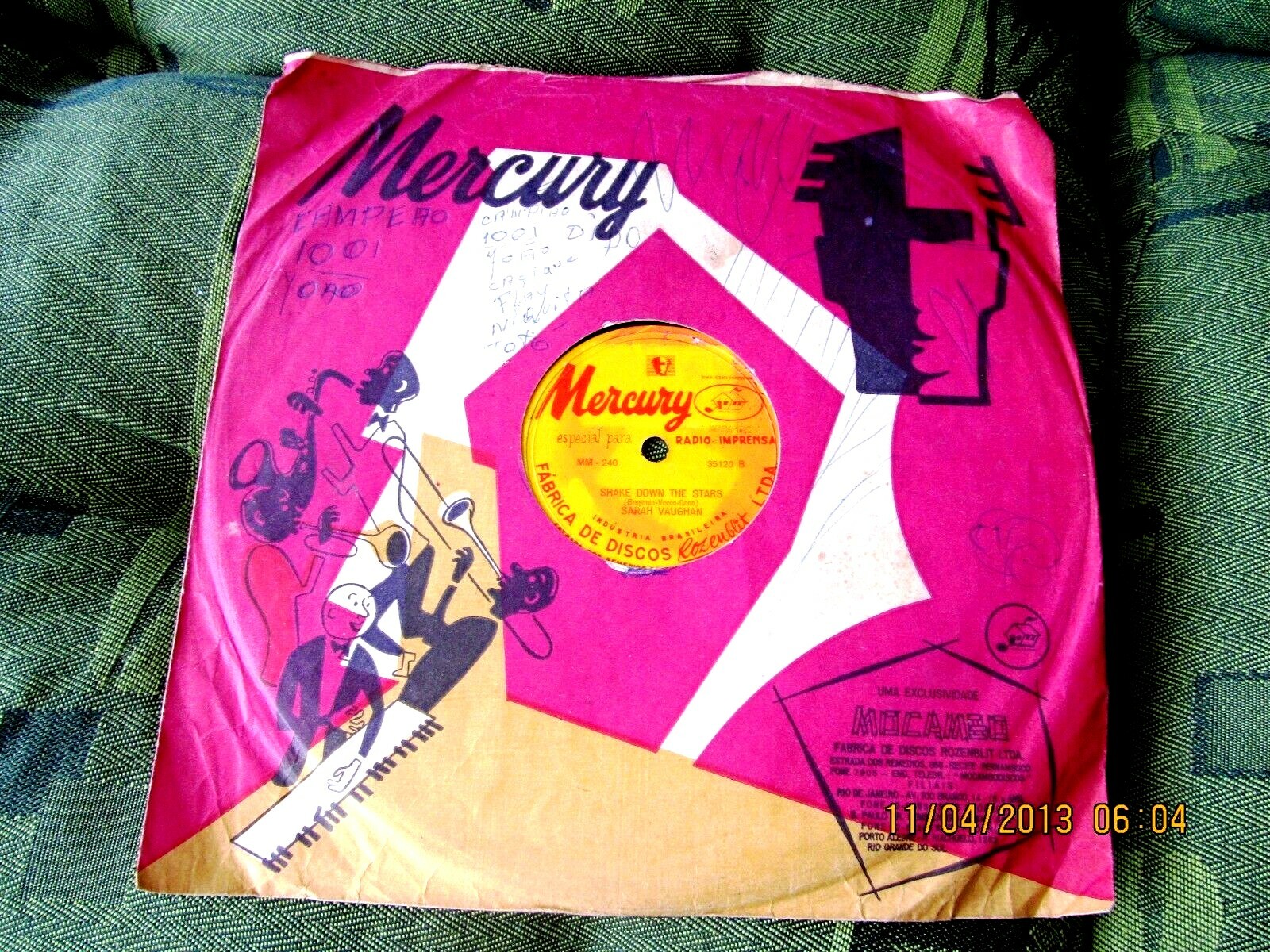 LOT 2 78 RPM SARAH VAUGHAN BRAZIL BANANA BOAT SONG BLUES JAZZ