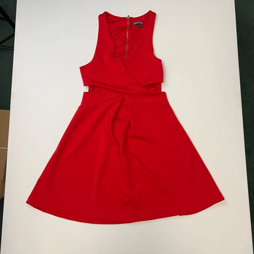 express red cut out dress