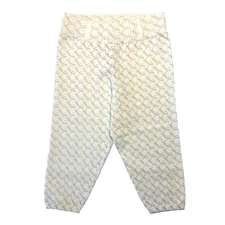 MIAOU Womens Logo Check Harley Capri Short Leggings Oat Milk Ivory (MSRP $120)