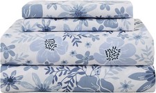 King Size Sheets Set - 4 Piece Soft Breathable Microfiber Bed Sheet Set - Blue