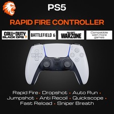 PS5 Rapid Fire Modded Controller, TMR Stick Anti Recoil QuickScope Sniper Breath
