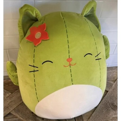 Squishmallows 16'' Ms. Miss The Green Cactus Cat Measures 21×18×11 NEW 16 Inch