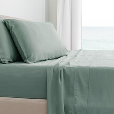 Cariloha Classic 4-Piece Twill Sheet Set Tahitian Breeze Full Viscose M...