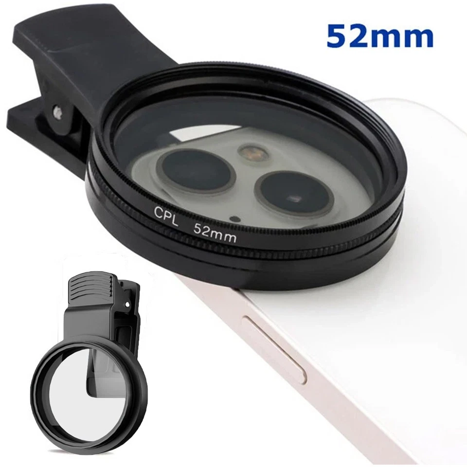 Optical Coated CPL Filter 52mm Smartphone Polarizing Lens for Mobile Photography - Image 3 of 4