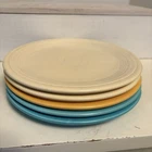 VINTAGE ANTIQUE Fiesta Dinner Plate 9 1/2 Inch SET Of 5 Multi Colors 9.5” Plates