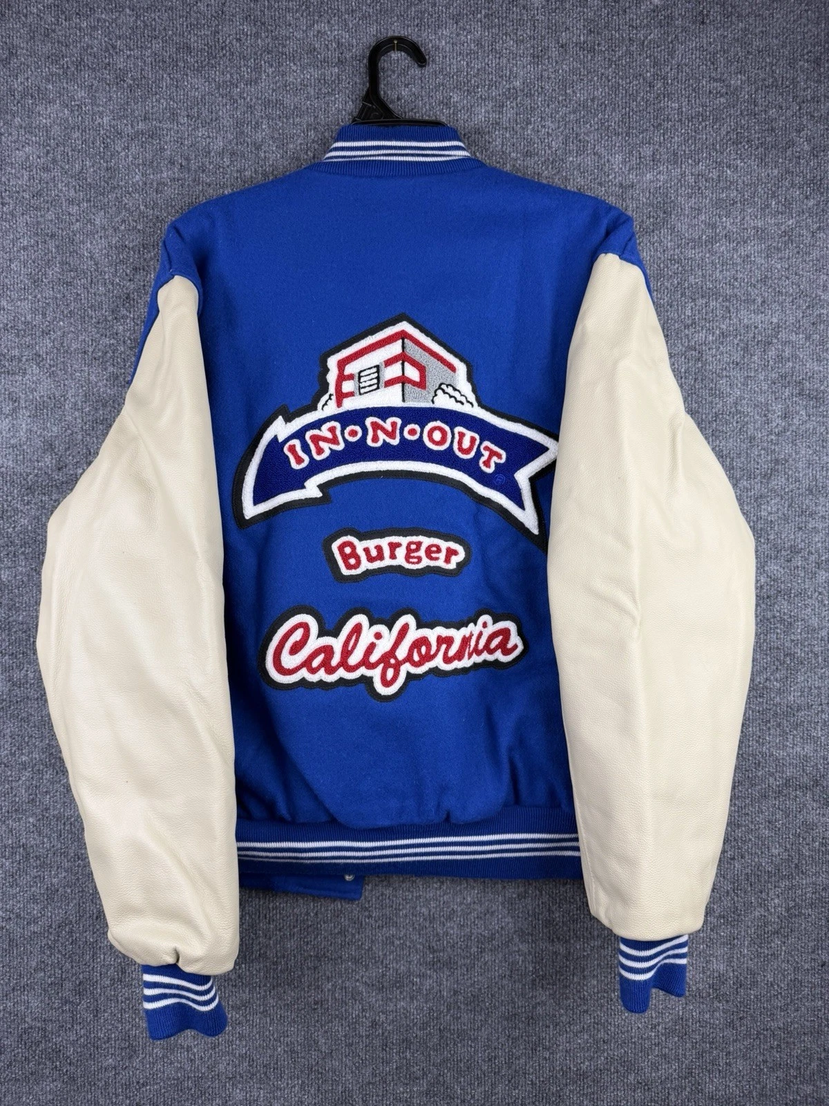 VINTAGE 1980s In-N-Out Burger California Varsity Letterman’s Jacket Embroidered  image 4