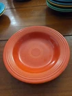 FIESTAWARE HLC Deep Plate "radioactive" RED Vintage Unmarked (OLDER)