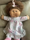 Vintage Cabbage Patch Kids Doll 2004 Play Along Brown Hair Brown Eyes Cheeks
