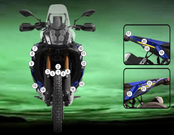 EaziGrip Stone Chip Protection Kit Clear Gloss Yamaha Tenere 700 World Raid 22>