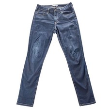 Levis 721 High Rise Skinny Jeans Dark Wash Blue Denim Size 30 18882-0024 Red Tag