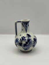 Delft Blue Small Jug Hand Painted Floral Delft Holland Ceramic Pitcher