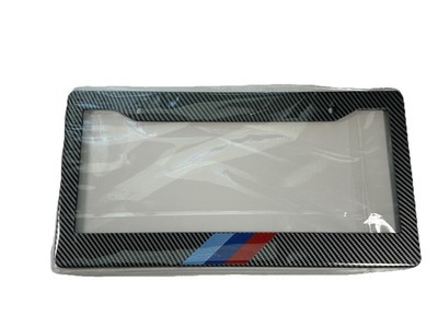 Hydrodipped Carbon Fiber For M Series BMW  License Plate Frame - USA