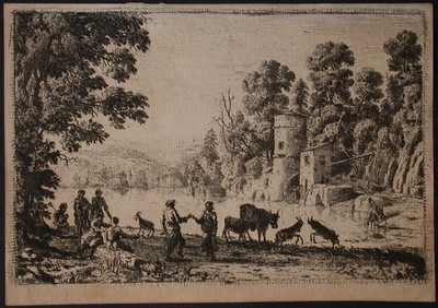 Claude LE LORRAIN (1600-1682) La danse au bord de l'eau