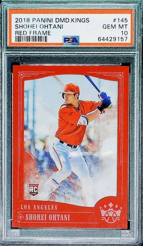 2018 Donruss Diamond Kings Red Frame 145 Shohei Ohtani RC Rookie PSA 10 Gem MT
