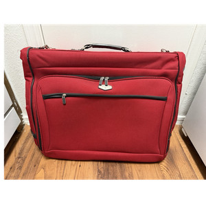 Protocol Red Garment Bag Suit Carrier w/ Shoulder Strap, Hanging Hook & Hanger