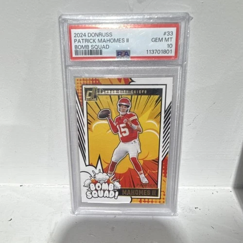 2024 Panini Donruss Bomb Squad Patrick Mahomes II #33 PSA 10 Chiefs Football