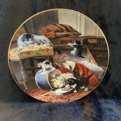 Vintage  Mischief With The Hatbox  Collector Plate 1990 #4018G W.S. George China
