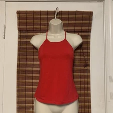 Victoria’s Secret Moda International M Red Tank Top Built In Bra Racer Back
