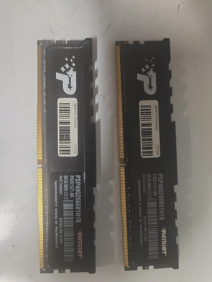 Patriot 8gb Ram (Set Of 2 For 16gb Of Ram) Ddr4 2666 Mhz CL19 1.2v - Image 3 of 3