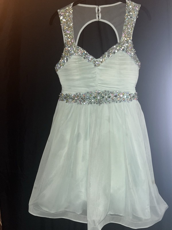 My Michelle Girls A-Line Beaded Rhinestone Sleeveless Tulle Party Dress S…
