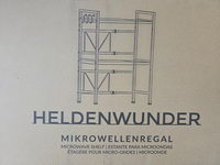 Heldenwunder Mikrowellenregal 3-Stufig Schwarz Verstellbar Mit Haken