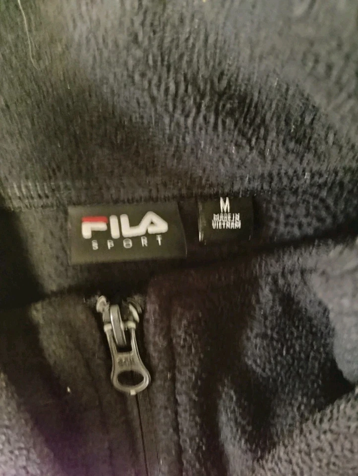 Chaqueta deportiva con capucha Fila para mujer talla M acolchada cremallera completa con bolsillos Foto 4 de 4