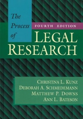 The Process of Legal Research Paperback
