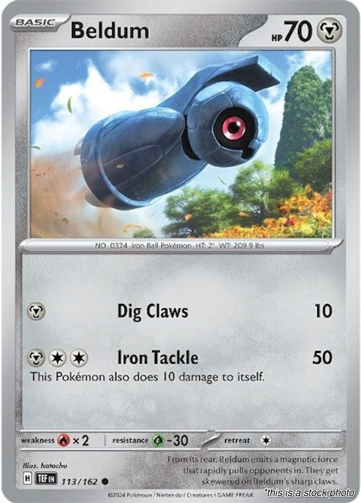 Beldum 113/162 SV05: Temporal Forces Reverse Holofoil Pokemon (NM)