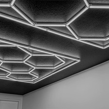 Hexagon LED Garage Light 672W Honeycomb Shop Ceiling Lighting 110V