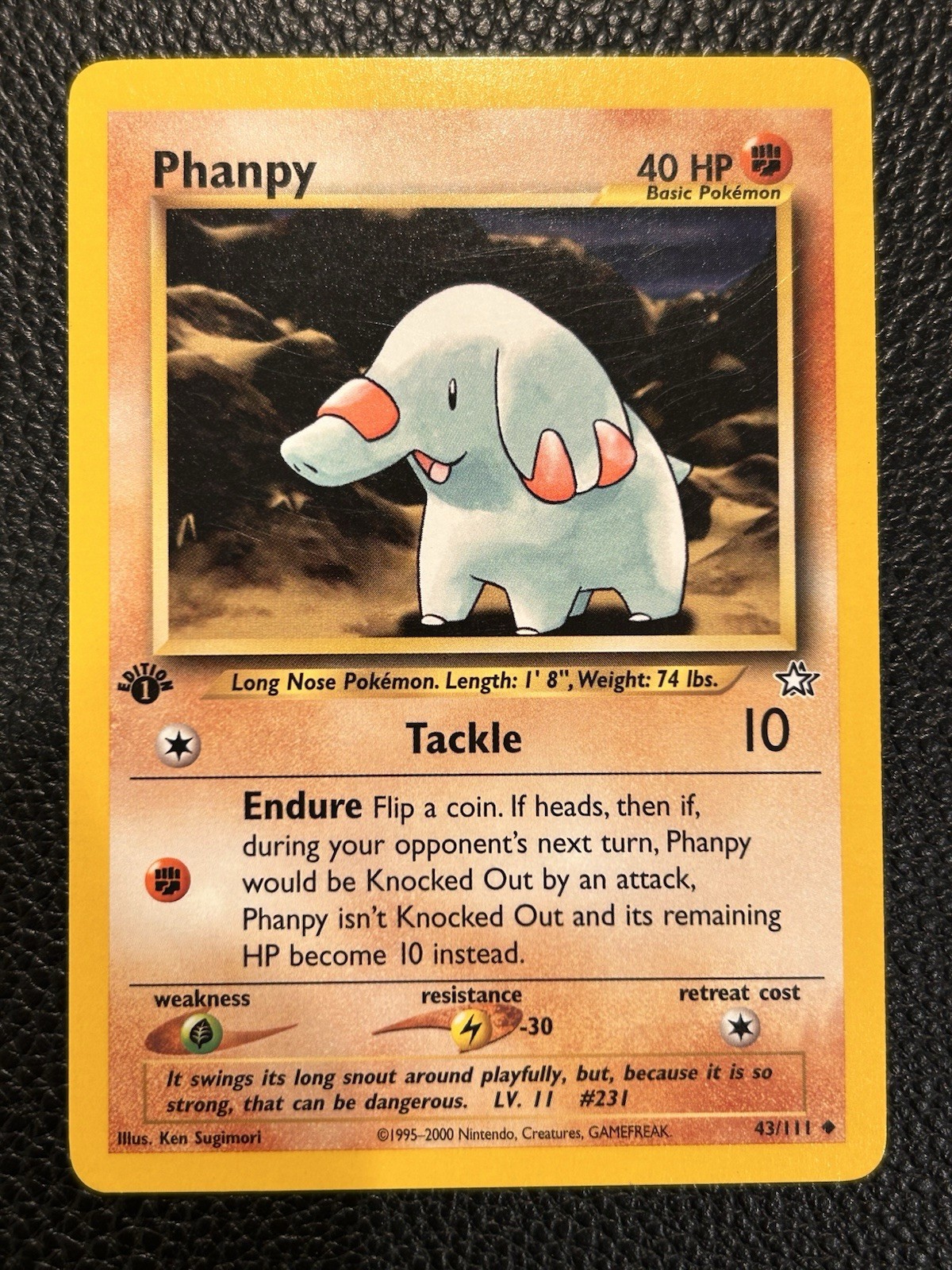 1st Edition Phanpy 43/111 - Neo Genesis - Pokémon NM